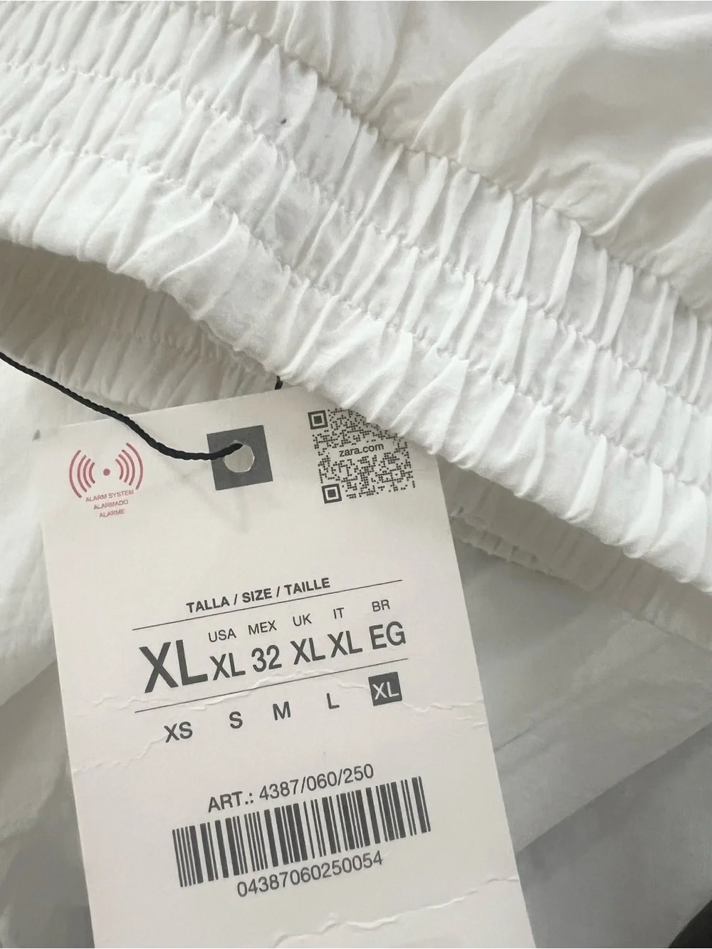 ZARA White Cotton Layered Midi Skirt. XL NWT
